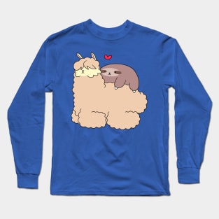 Sloth Loves Alpaca Long Sleeve T-Shirt